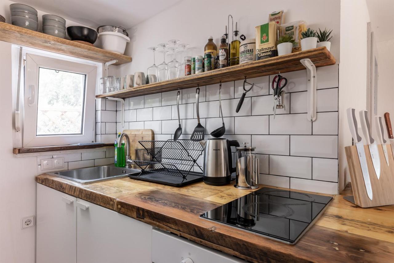 Gemutliches Tinyhouse Bungalow Mit Kamin & Sauna Am See Joachimsthal Luaran gambar