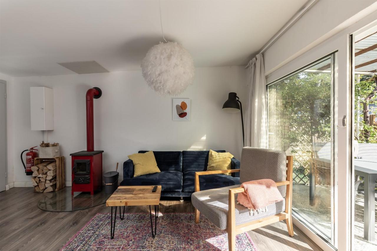 Gemutliches Tinyhouse Bungalow Mit Kamin & Sauna Am See Joachimsthal Luaran gambar